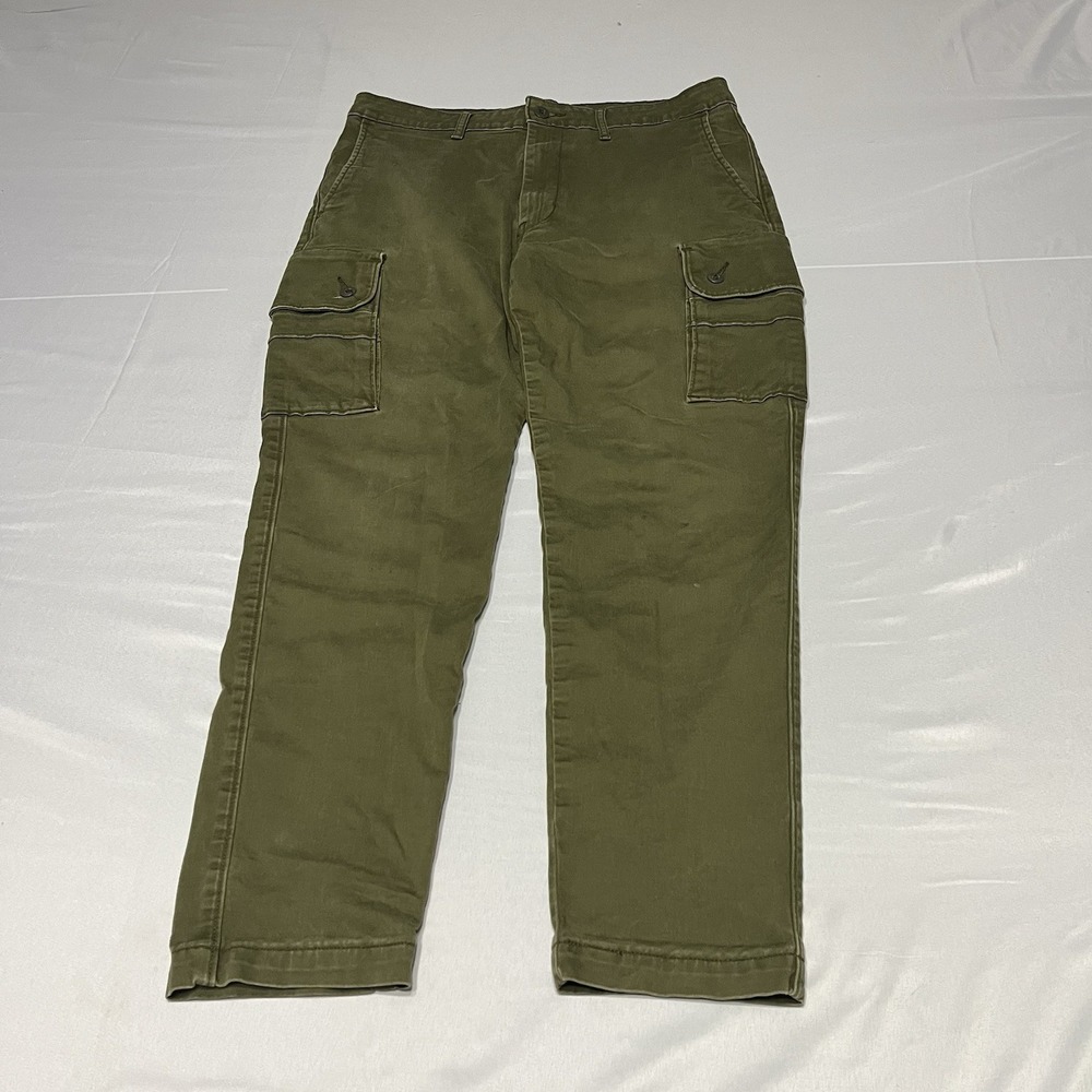 Levi's Cargo Pants Mens Fits Size 32x27 SlimTapered Chino Olive Green Cotton